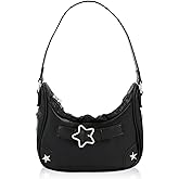 Y2K Purse Shoulder Bag, Women's Vintage Buckle y2k Shoulder Bag, 90s Mini Underarm Cute Purse, PU Leather Handbag Clutch Purses