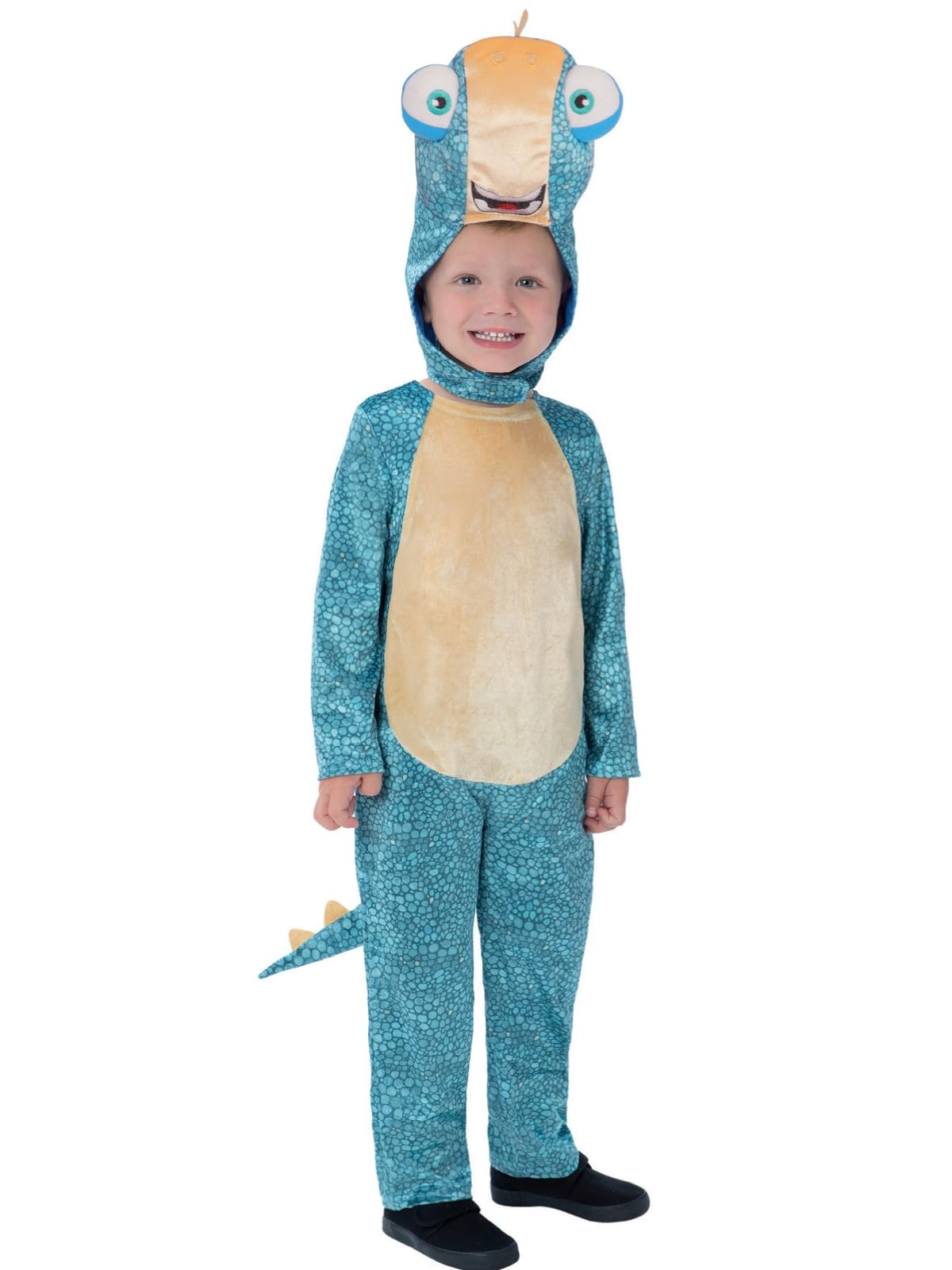 Smiffys Gigantosaurus Deluxe Bill Costume for Kids, All-in-One with Padded Character Hood and 3D Tail, Blue, Officially Licensed, Ideal for Group Outfits and Playful Fancy Dress Parties