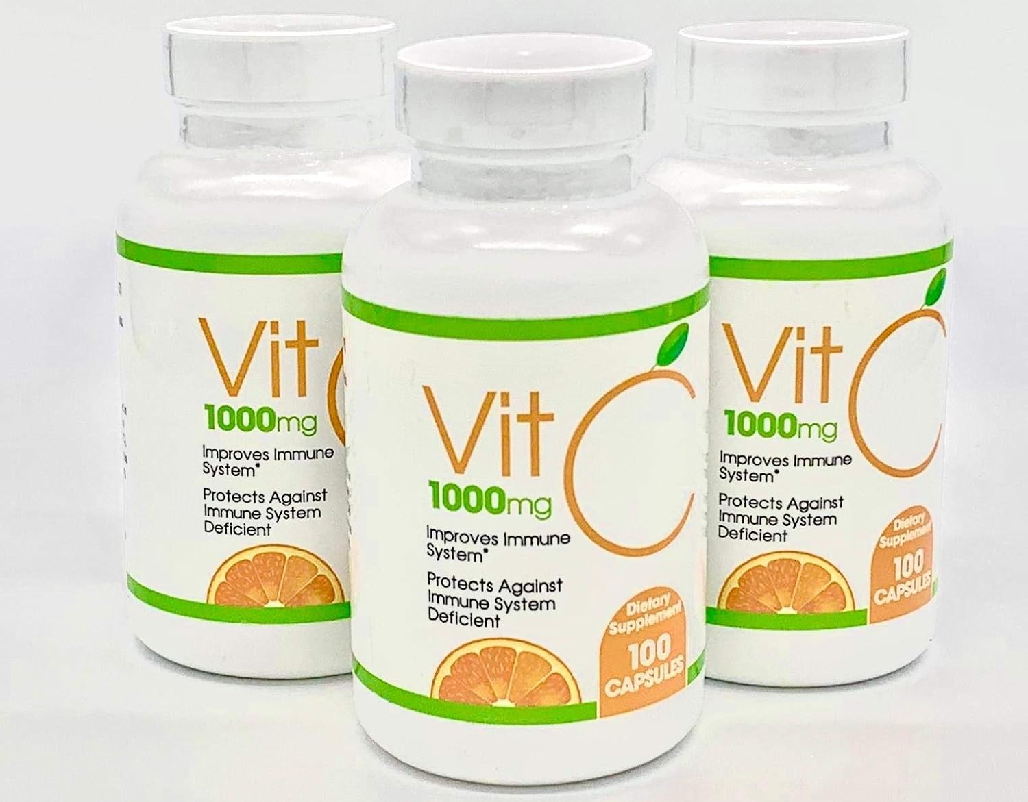 3 Bottles Vitamin C 1000mg 300 Capsules Caps Improve Immune