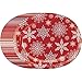 Christmas Snowflake Scatter Sturdy Oval Platter Disposable Paper Plates