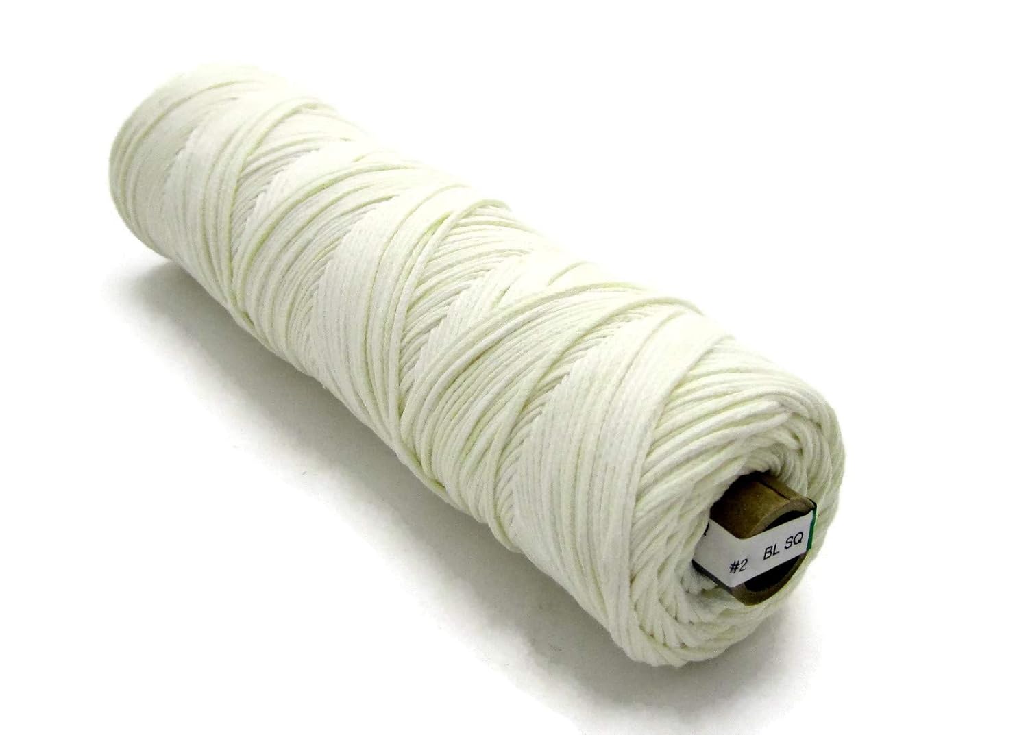 Unprimed and LeadFree 2 Cotton Square Braid Candle Wick 350 Foot