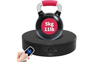 ComXim Electric Motorized Turntable with Remote, 7.87in Motorized Rotating Display Stand for Photography,360 Spinning Display Stand for Epoxy Glitter Tumbler, Photography Turntable for Products Live Show