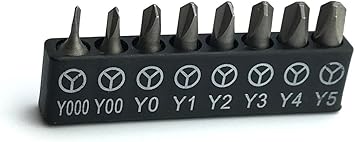 Tri-Wing (Y) sizes included up to Y5 