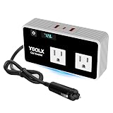 300W Car Power Inverters for Vehicles, YSOLX Car Inverter 12V to 110V with 3 USB Fast Charger and Car Plug Adapter Outlet for Laptop Computer Charger