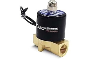 AOMAG 3/8" Electric Solenoid Valve 24V DC Air Water Fuel Normally Closed VITON