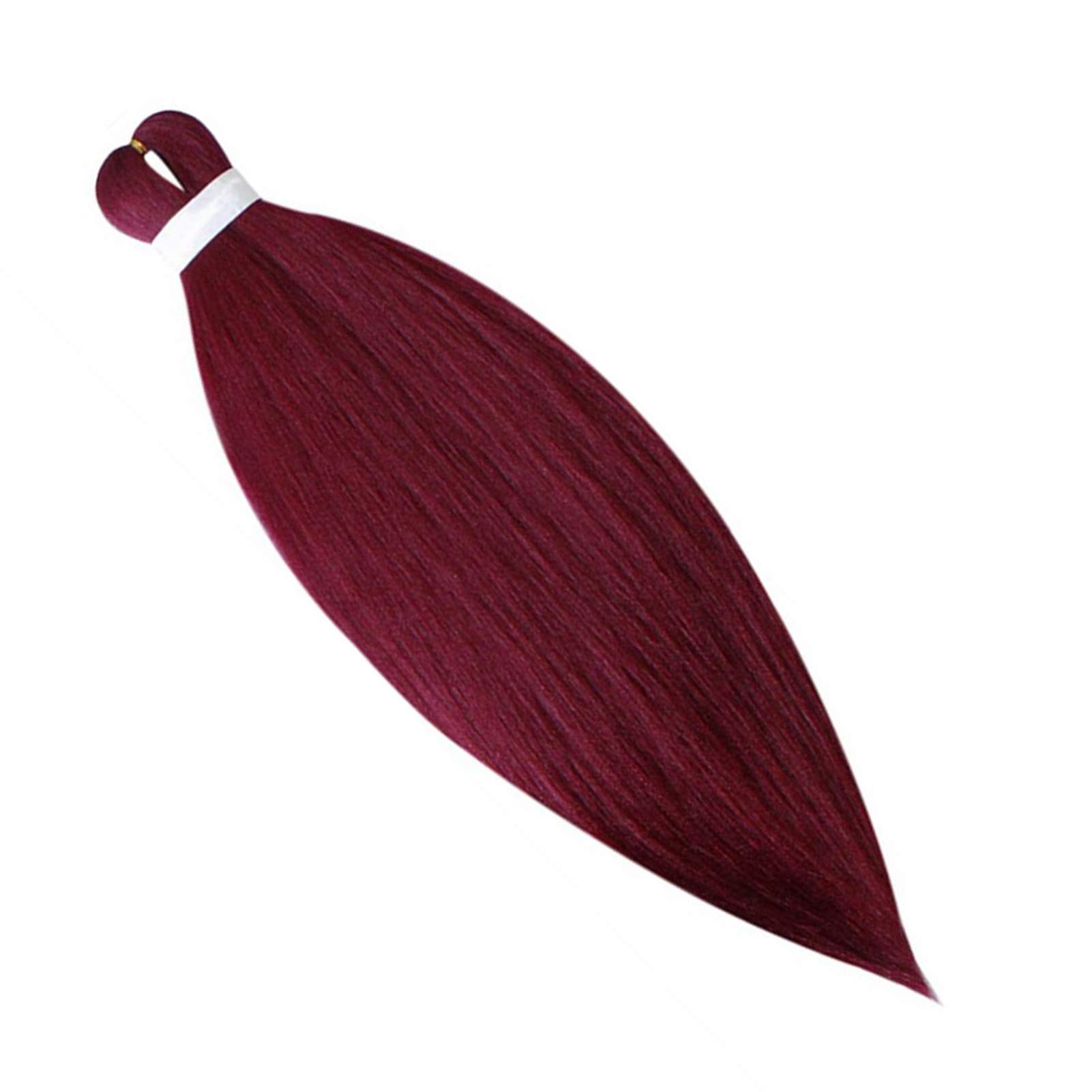 26inch Pre Stretched Braiding Hair Extensions EZ Easy Braids Professional Hair Synthetic Fiber Crochet Twist Hair Yaki Texuture Hot Water Setting Long Soft(1pack Wine Red)