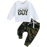 Baby Boy Fall Clothes Set Long Sleeve Crewneck Sweatshirts Pants Cute Infant Newborn Outfits 6 12 18 24 Months 2T