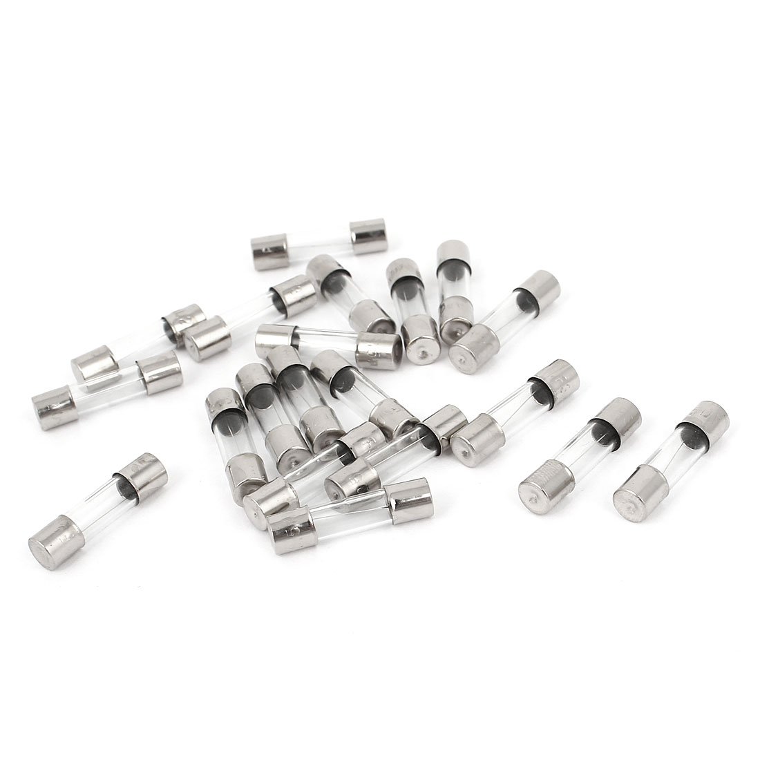 sourcingmap 20 Pcs 3.5A 250V Quick Fast Blow Glass Tube Fuses 5mmx20mm F3.5AL250V