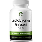 Lactobacillus Gasseri Probiotic 240 Tablets (4 Month Supply) &ndash; Researched Strain LG08 &ndash; 3 Billion CFU &ndash; Digestive Health &amp; Antioxidant Support &ndash; GMP Certified (240, Lactobacillus Gasseri)