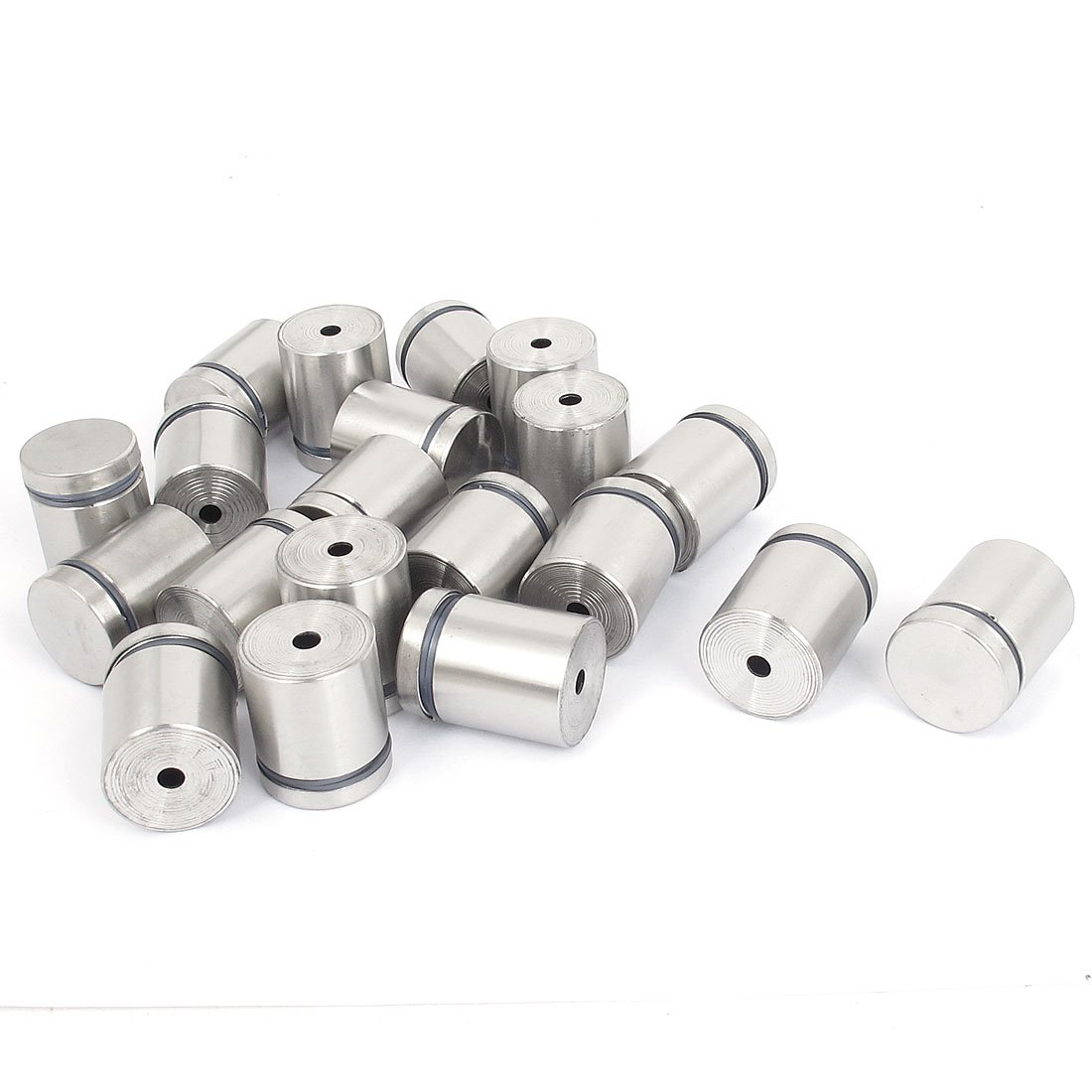 uxcell a15072000ux0103 Frameless Glass 25mm x 30mm Stainless Steel Standoff Pins Clamp 20pcs (Pack of 20)