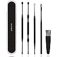 JIANYI Ear Pick, Ear Curette Cleaner, Ear Wax Removal Tool Kit with Storage Box and Cleaning Brush - Set of 5