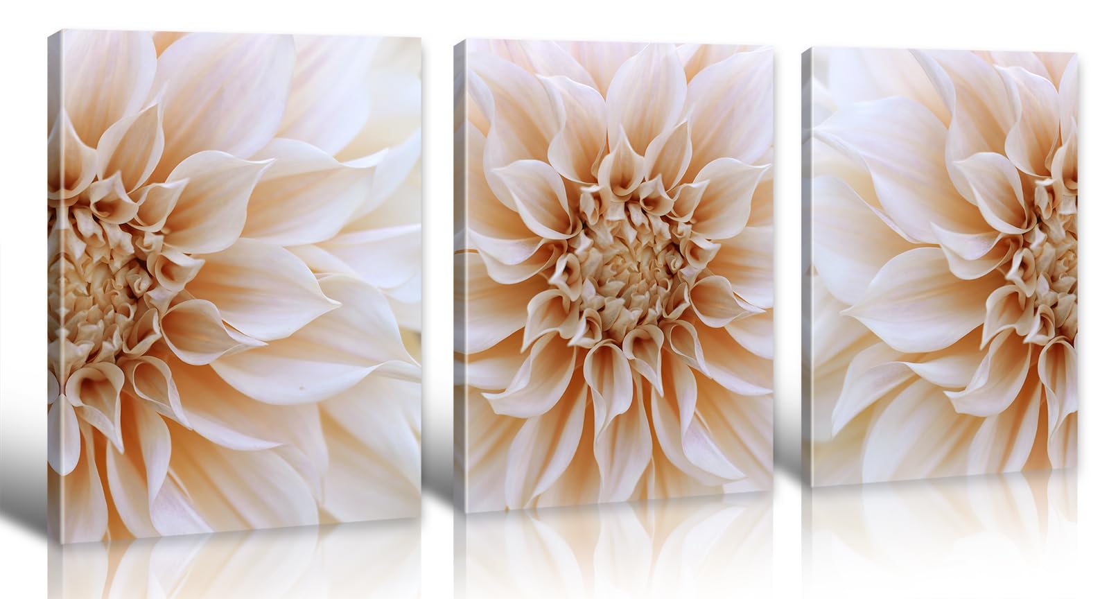 Photo 1 of 3 Piece Modern Abstract Floral Canvas Wall Art 12x16 Inch Framed Prints Nature Botanical Painting for Living Room & Bedroom Decor Aesthetic Artwork