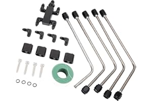 LS Stainless Coolant Crossover Steel Steam Vent Kit, Complete Coolant Crossover Steam Vent Kit for LS1 LS2 LS3 LS6 LS7 LSX En