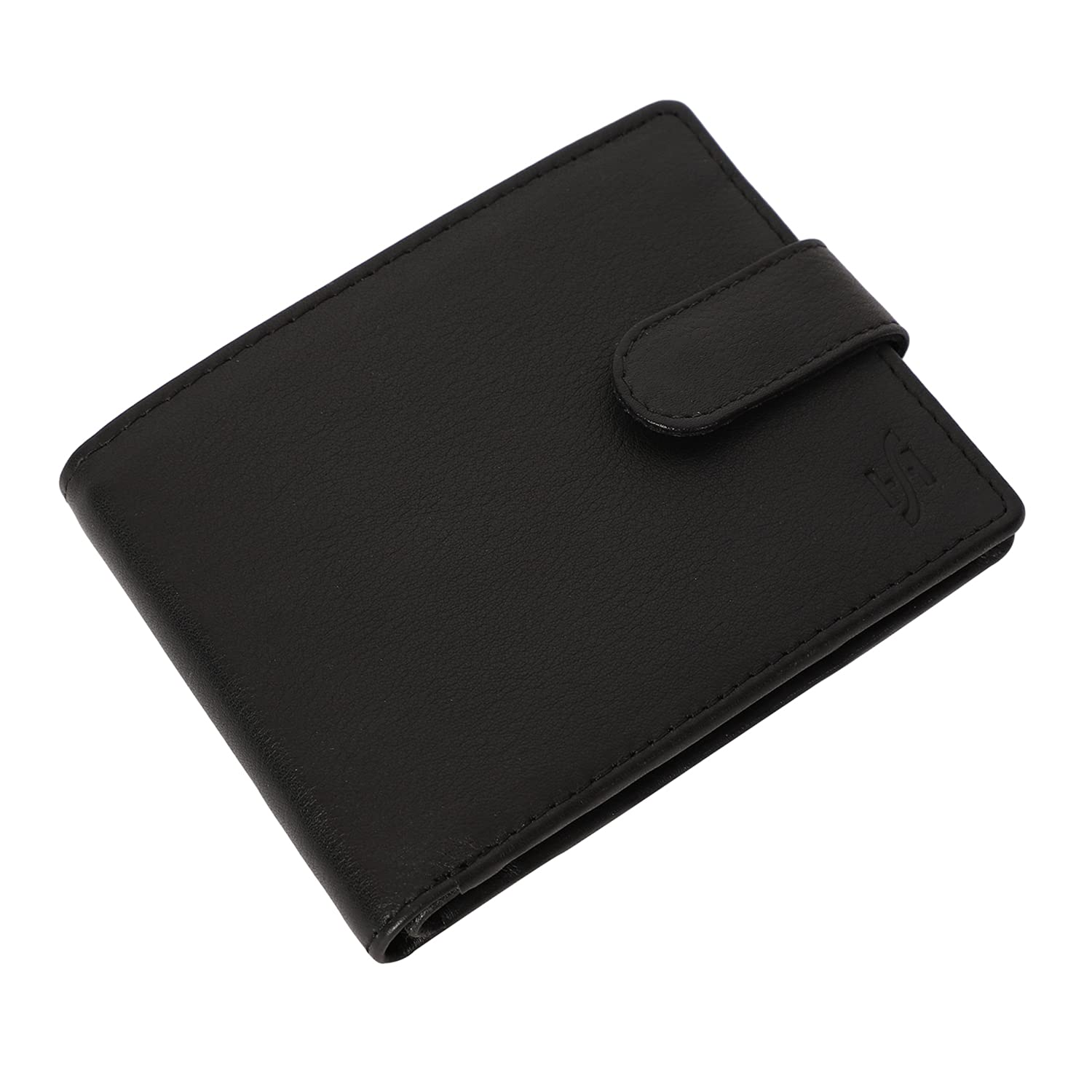 STARHIDE RFID Blocking Wallet | Slim Leather Wallet for Men | Genuine Leather Bifold with Coin Pocket | Classic Men’s Wallet UK | Gift for Him – 1110 Black