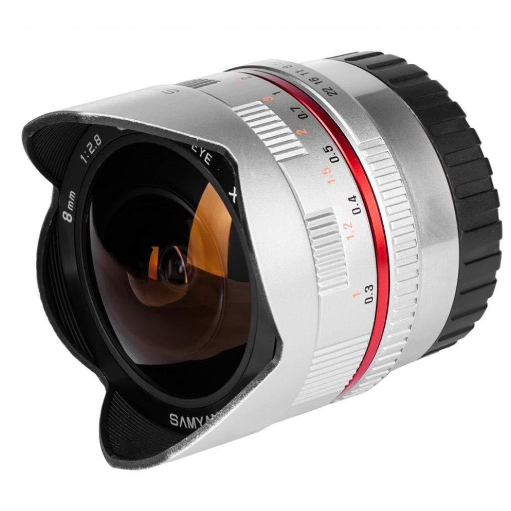 Samyang 8 mm F2.8 II Lens for Canon M Connection - Silver