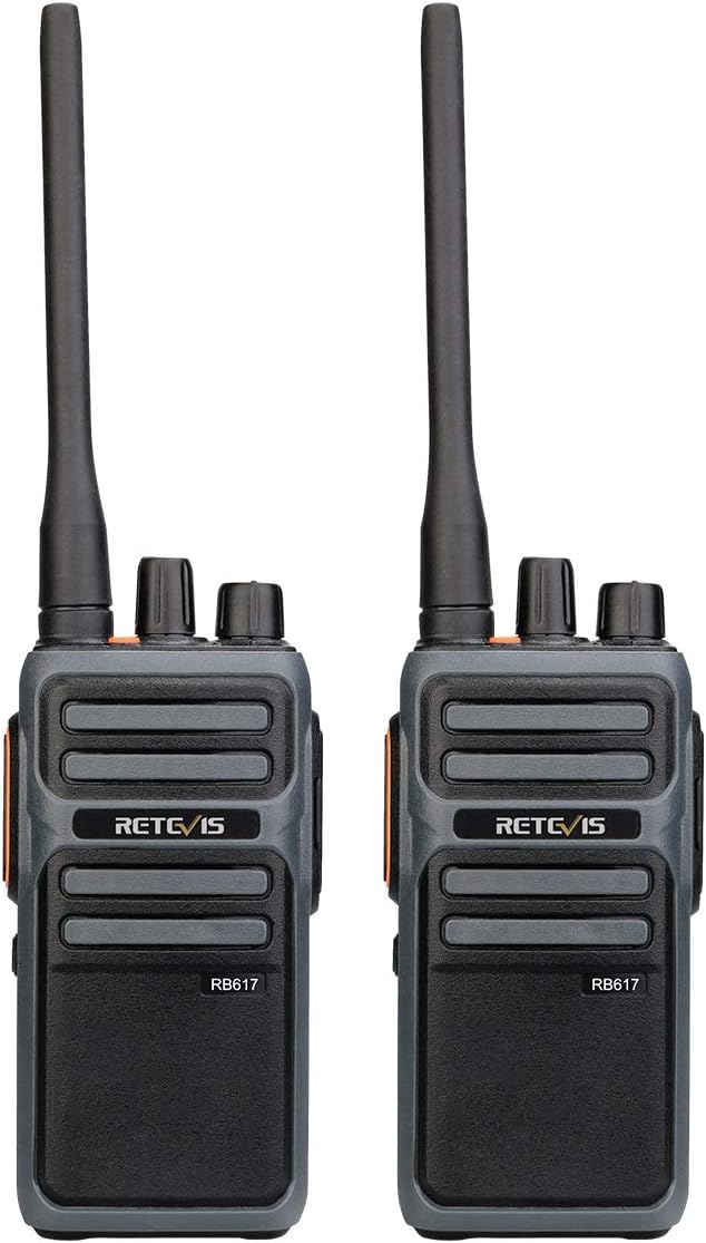 Retevis RB617 Walkie Talkie Rechargeable, 4400mAh Two Way Radios with 2 in 1 Type-C USB Cable, PMR446 VOX, Emergency Alarm