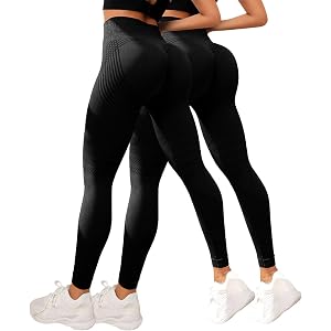 2 Pack Cellulite Leggings Womens High Waisted Lipedema Compression Legging Tummy Control Seamless Workout Yoga Pants