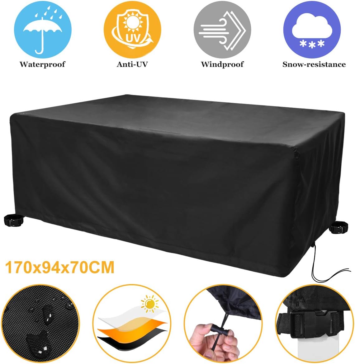 Landrip Garden Table Covers Waterproof Garden Furniture Cover