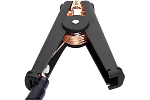 Spartan Power Replacement Jumper Cable Heavy Duty Car Battery Clamps - Clamp Ends Replacements for Jump Starter Cables - Single Clamp, Black