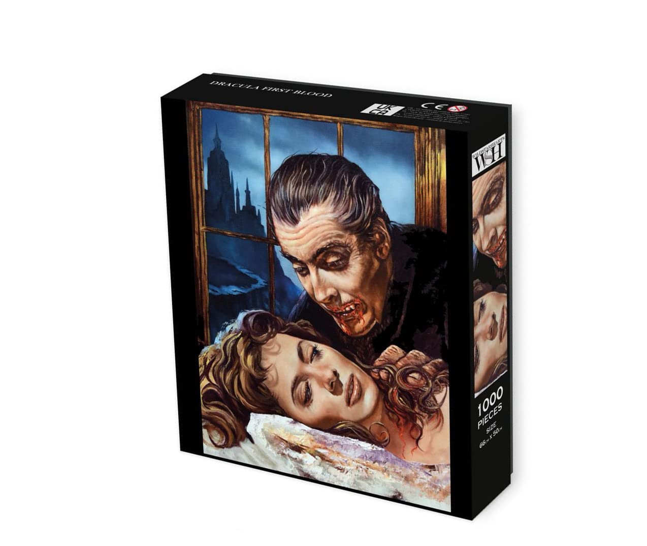 Dracula First Blood - 1000 Piece Jigsaw Puzzle, Rick Melton Artwork Gothic Hammer Horror Dark Fantasy Print (Includes A4 Picturer Puzzle Guide)