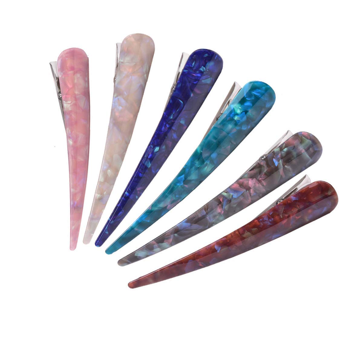 Duckbill Hair Clips Women Girls Styling Hair Clips Hair Barrettes,6pcs (Pattern 4)