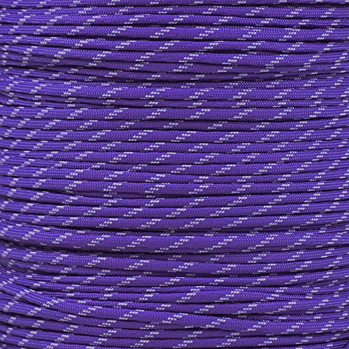 ParacordPlanetGlow in The Dark Paracord - Made of 100% Nylon with 7 Inner-Core Strands - Available in 10, 25, 50, and 100 Foot Lengths That is Made in The USA (Purple Glow in The Dark, 10 Feet)