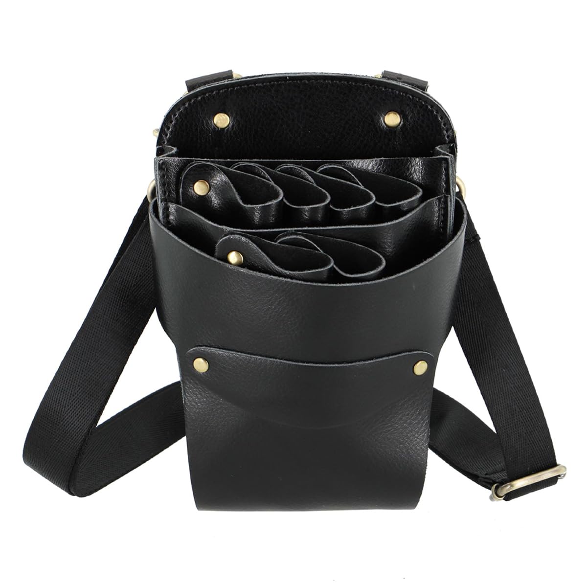 Scissor Bag Belt, Leather Hairdressing Pouch Holster Professional Salon Barber Hairdresser Tools Bag for Scissor, Combs, Clip