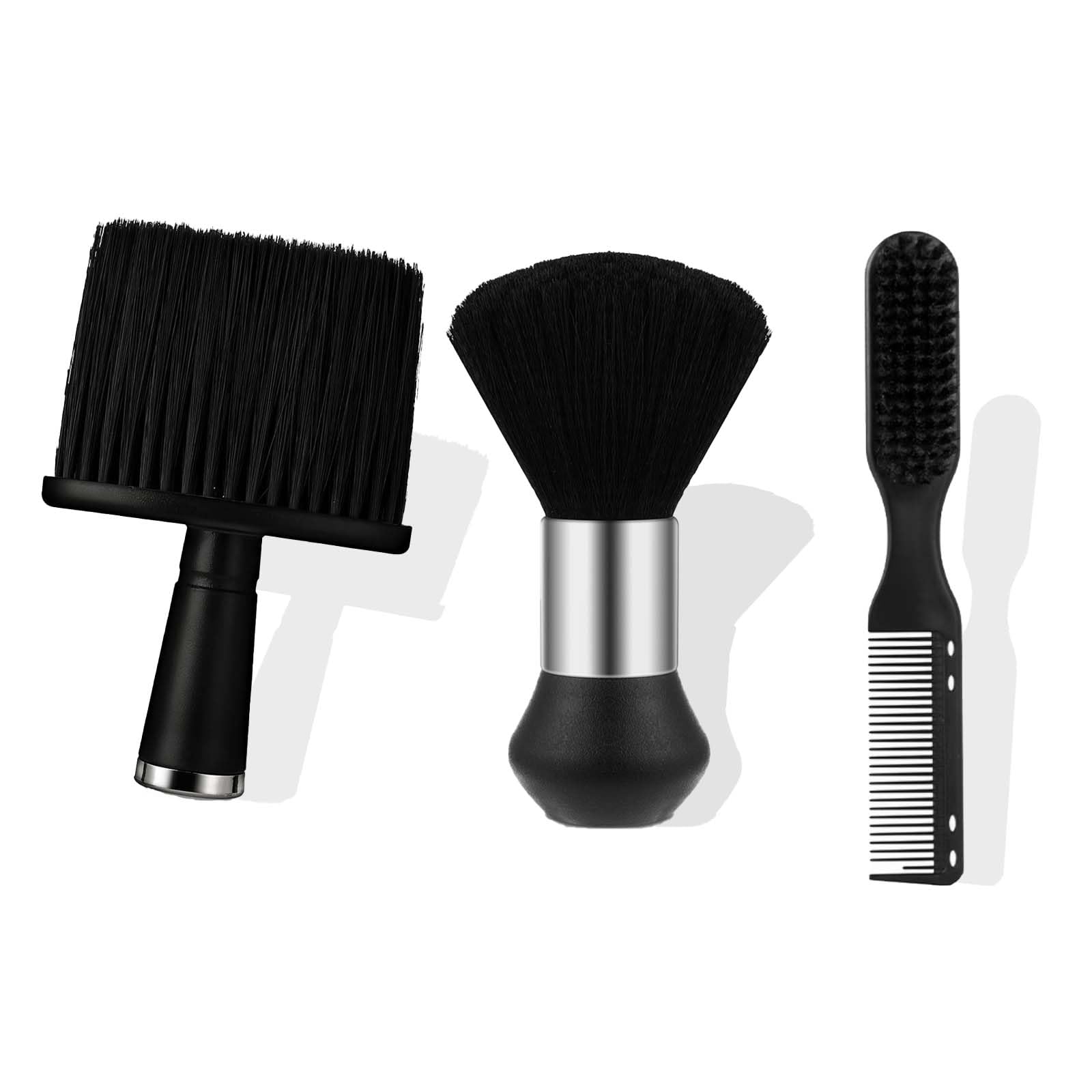 3 Pcs Barber Brush, Neck Duster to Remove Loose Hair, Professional Hair Cutting Brush for Brushing off Around Neckline and Ears After Haircut
