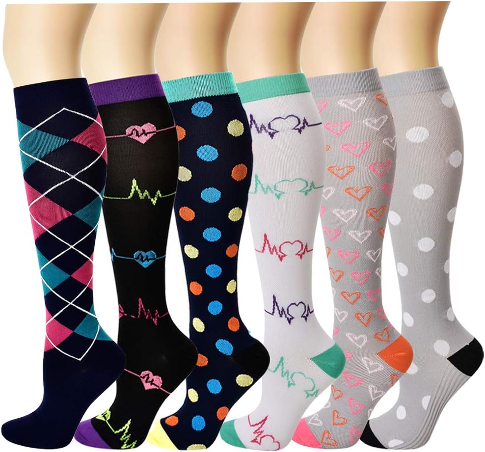 calze a compressione graduata per donne 20 30 mmhg di altezza del ginocchio