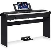 Digital Piano 88 Key Full Size for Beginners, Upright Home Keyboard, Fully-Weighted Touch Response, Built-in Speakers, Headphone Mode for Adults Kids Apartment Living Room Daily Use (Triple Pedals)