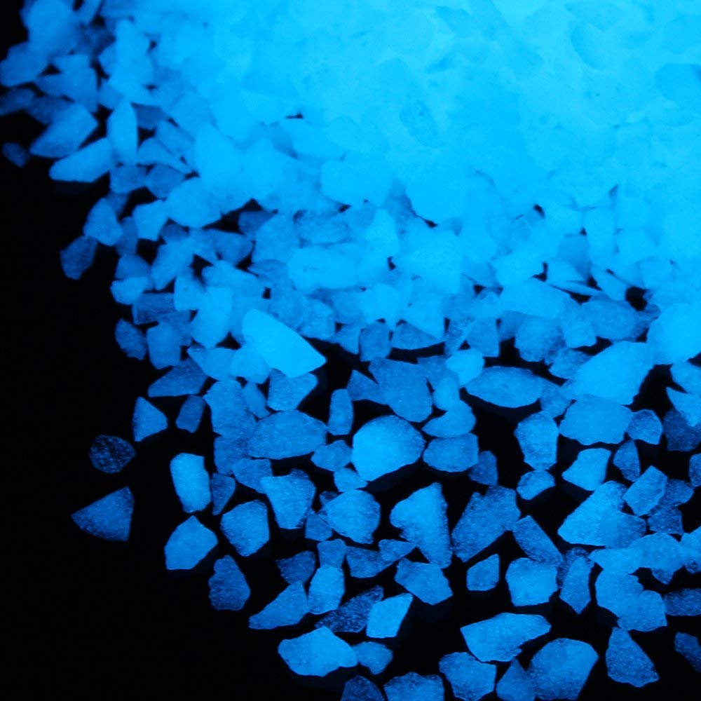 Alan Stone - Glow in The Dark Aquarium Decorative Gravel 3-5mm Sky Blue