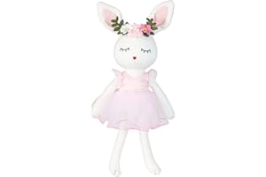 JUSTQUNSEEN Ballerina Doll Easter Stuffed Animal Bunny Stuffed Animal Easter Plush Animal Doll, Plush Toy Bunny Stuffed Animals for Girls Easter Stuffed Animal on Birthday Christmas