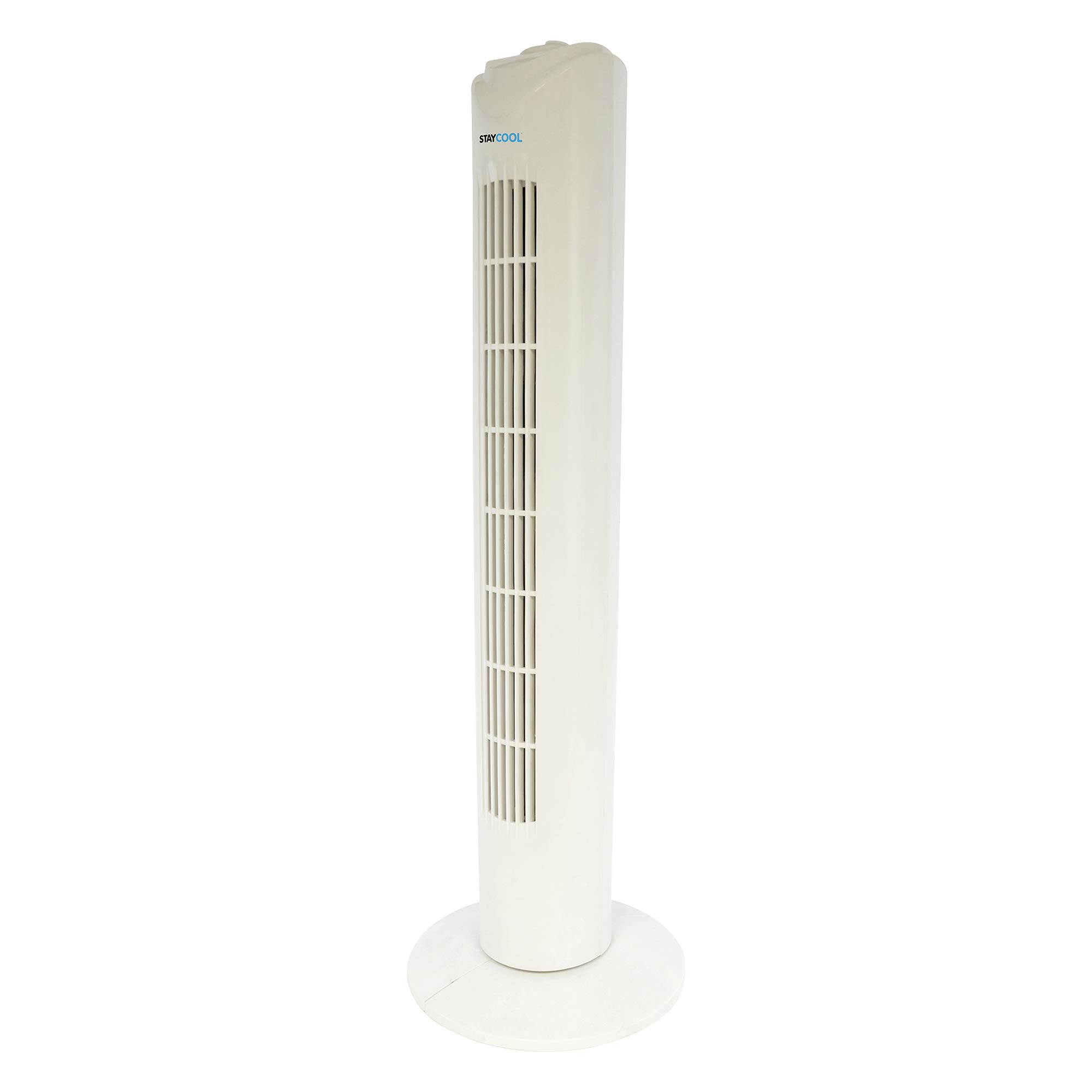 STAYCOOL 32in / 80cm Tower Fan / 3 Speed Settings / 70 Degree Oscillation / 45w / Quiet Motor/Low Noise / 80cm Height/Safety Grill / F1321WH / White