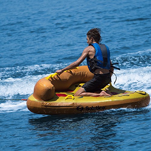 oldzon Boat Towable Inflatable Water Sport Tube Raft Pizza 1 to 2 Rider With Ebook
