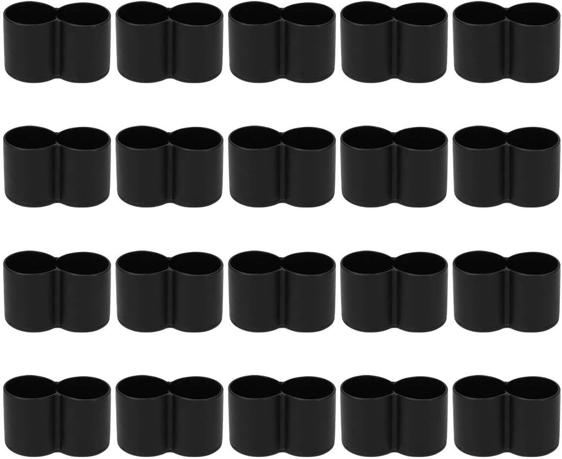 Zaldita 20Pcs Plastic Furniture Pads DoubleTube Table Chair Leg Foot