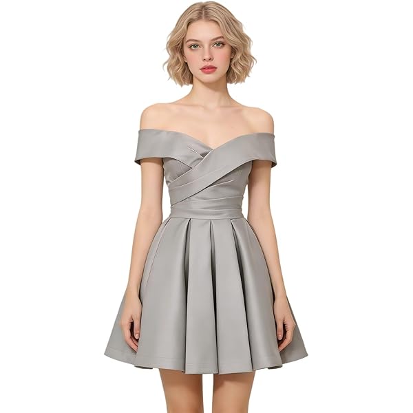 Amazon.com: Lemai Gray Short A Line V Neck Simple Prom Homecoming Cocktail  Dresses US 2 : Clothing, Shoes & Jewelry