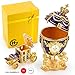 Unique, Decorative Purple Faberge Egg: Extra Large 6.6 inches, Hand Painted Jewelry Box for the Ultimate Home Décor, Comes with Gift Faberge Carriage, Store Your Rings, Earrings and Jewelry in Style