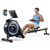 Rowing Machine for Home, 350 LB Capacity, 16-Level Silent Resistance, Magnetic Rowing Machines for Home Foldable, Full-Body Workout Compact Rowing Machine for Cardio &amp; Strength with APP Support