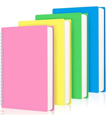 Oxford Openflex Libreta Grapada Formato A4 Cuadriculado 4x4mm - 48 Hojas Con Margen - Tapa De Plastico Colores Surtidos