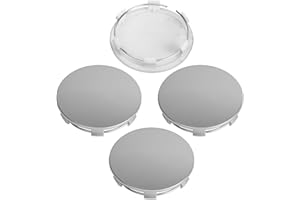 KitsPro 3.25Inch 83MM Wheel Center Caps, Pack of 4 (Silver, Outer 83MM, Inner 75MM)