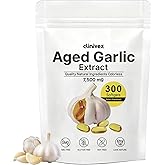 CLINIVEX Aged Garlic Extract - 7500mg Odorless, Heart & Immune Support - Vegan, Non-GMO, All Natural, Gluten-Free (300 Capsules)