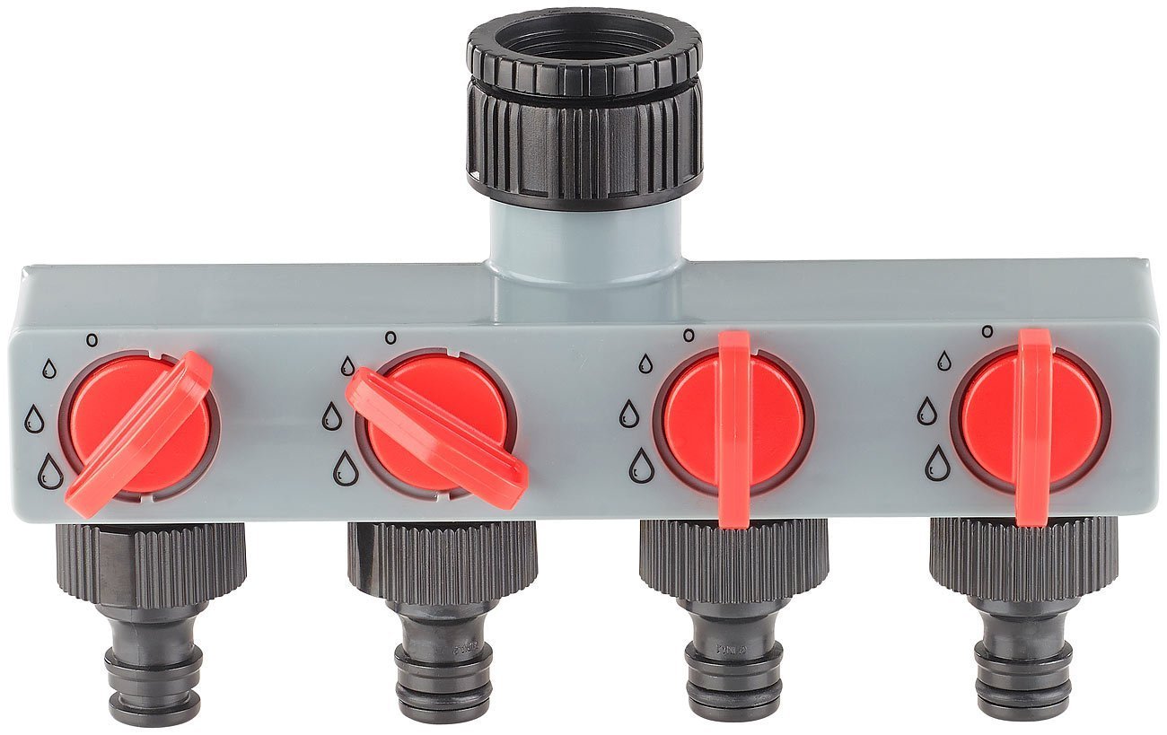 Aqualin 4 Way Water Distributor Garden Hose Connector Y Connector Tap Water Splitter