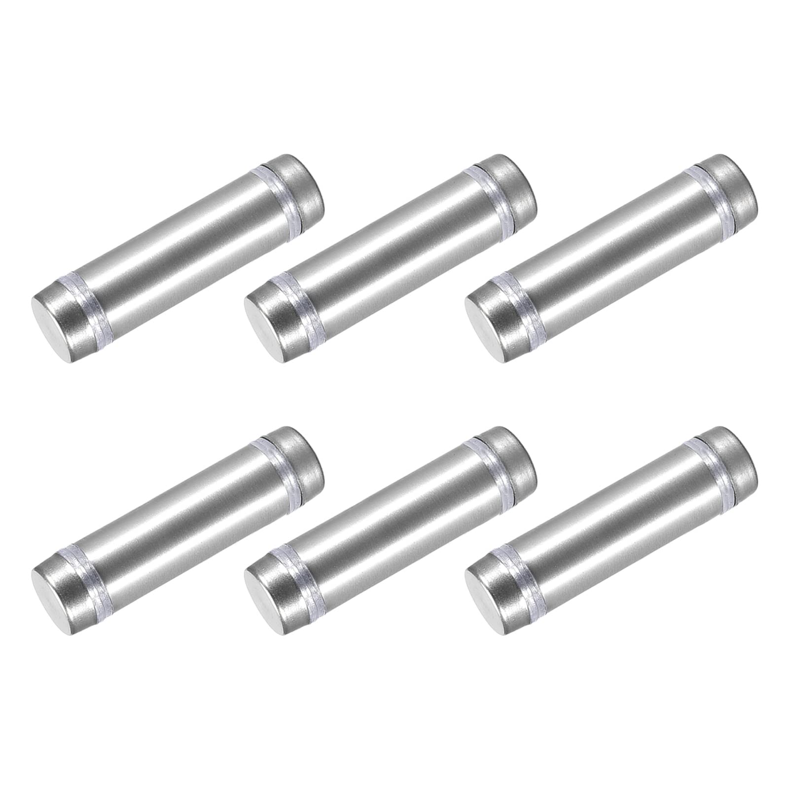 METALLIXITY Double Head Standoff Screws (12x44mm) 6pcs, Stainless Steel Advertising Screws Glass Acrylic Nail - for Glass Acrylic Display Bracket