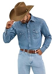 WranglermensCowboy Cut Western Long Sleeve Snap
