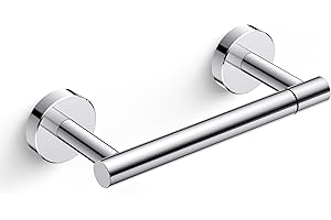 FORIOUS Toilet Paper Holder Wall Mount, Double Post Pivoting SUS 304 Stainless Steel Toilet Tissue Roll Holders Dispenser for