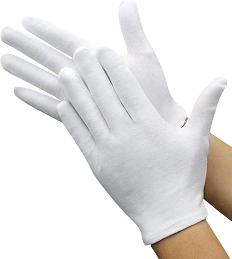 white cotton gloves amazon