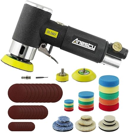 Mini Ponceuse Excentrique A Air Comprime Anesty Mini Ponceuse Orbitale 25mm 50 Mm 75mm Air Sander 1 2 3 Petit Ponceuse Pneumatique Orbitale Amazon Fr Bricolage