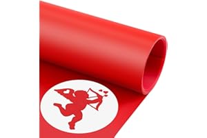 TransWonder Red Puff Vinyl Heat Transfer - 3D Puff Heat Transfer Vinyl HTV Puff Vinyl 12"x6' for Heat Press T Shirt Compatible with Cricut Air or Maker(Red)