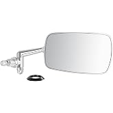 DASPARTS 113857514D Mirror Right Passenger Side Luxury Zinc Diecasting Version(Not Stainless Steel Housing) Chrome For 1968-77 Beetle - Super Beetle Sedan