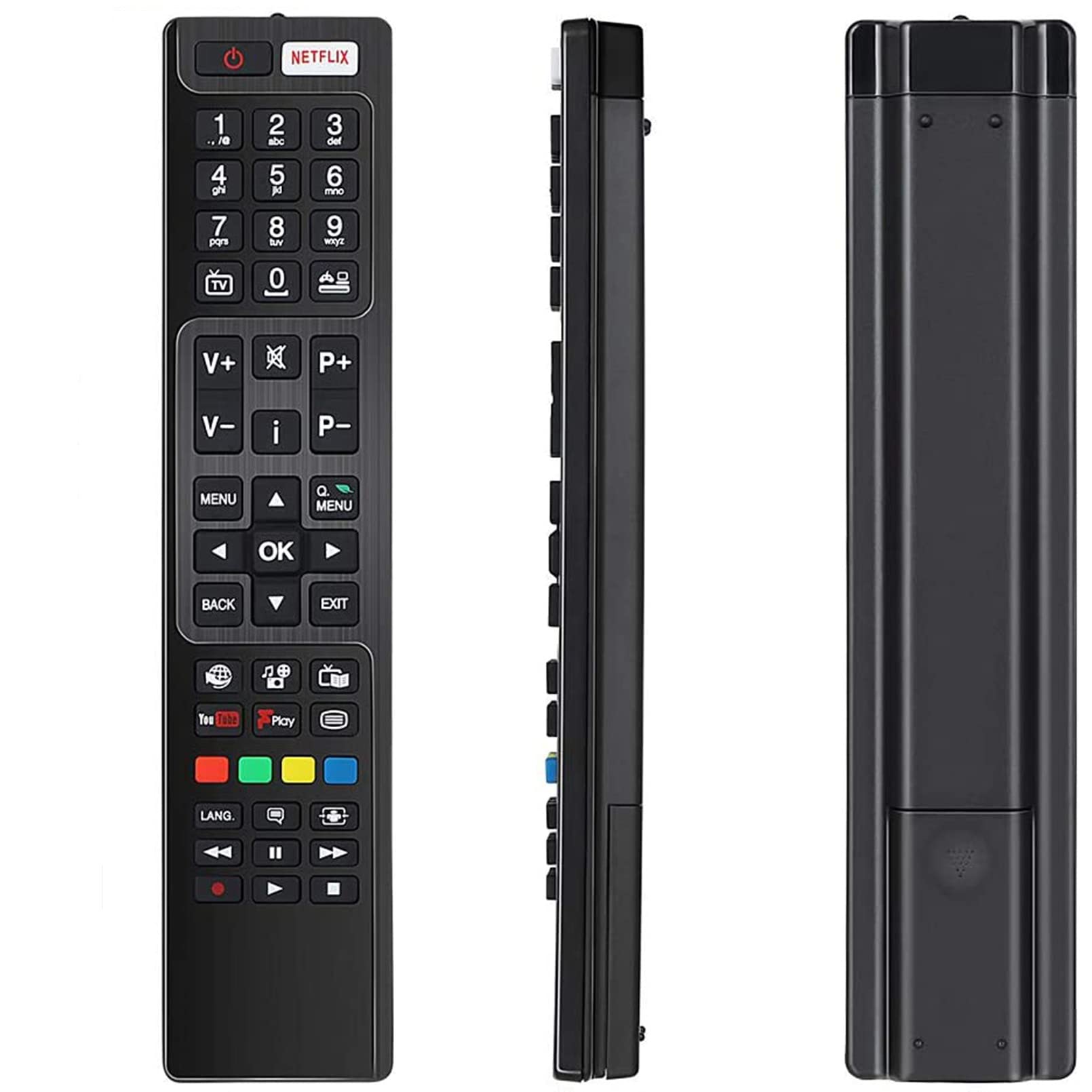 VINABTY RC4848F Remote Control Fit for Hitachi TV 49HK6T74U 43HB6T72U 32HB6J61U 48HK6T74U 48HD6T74 55HB6T72U Bush P50US2236A P50UP2038A P55FS0756A P50D300FP P24D300FP P32FS1956A P55D300FP P50LED16